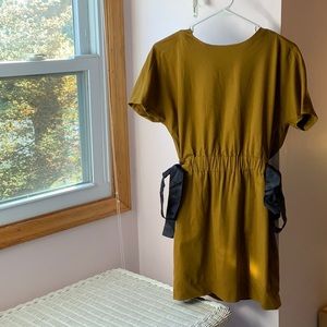 Yellow chic student frock